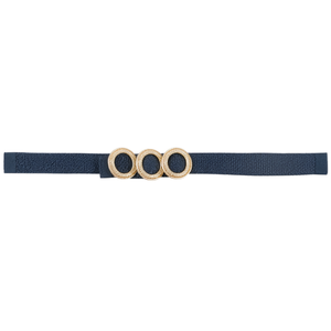 Cintura in tessuto con fibbia rotonda da 6 cm in PP, cintura in tessuto per donna, accessorio moda - Product Image 2