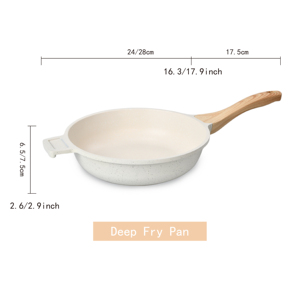 Juego de <span class=keywords><strong>ollas</strong></span> y sartenes de cerámica antiadherente con revestimiento antiadherente de buena calidad, juego de utensilios de cocina - Product Image 3
