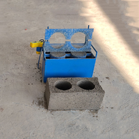Moules à blocs de béton pour murs de soutènement manuels, marque Qintao, haute capacité 1500 pièces/8h, tension 220-380V, garantie 1 an