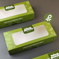 Boîte à pâtisserie personnalisée biodégradable de qualité alimentaire, imprimée en CMYK, pour emballer des gâteaux, du pain et des desserts