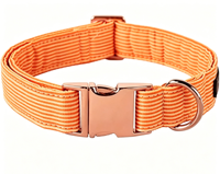 Collier en nylon rayé réglable et personnalisable pour chiens et chats de taille moyenne à grande, accessoire pour animaux de compagnie à haute élasticité