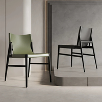 Chaise de salle à manger moderne en bois de frêne avec dossier en bois massif - Durable pour la maison, le bureau et le salon