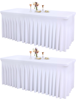 Housse de table en spandex élastique pour fêtes, mariages, banquets - Protection