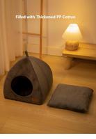 Fabrik-Großhandel Gemütliches Geschlossenes Katzenhaus Verdicktes Warmes Dreieckiges Haustierbett Weiches Hunde- und Katzenhöhlenbett für den Winter