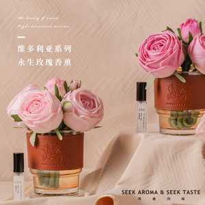 Heshes Preserved Rose <b>Diffuser</b> 6 Months Fragrance Scented Aromatherapy Ornament For Bedroom <b>Room</b> Indoor Use - Product Image 5