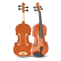 Wholesaler Price 4/4 Full Size Student Cheap Basswood Steel String Alloy Tailpiece Violin with Triangle Foam Case