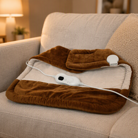 Coussin chauffant électrique pour soulager les douleurs au cou et au dos avec sel marin 48x58cm pour le soulagement du stress