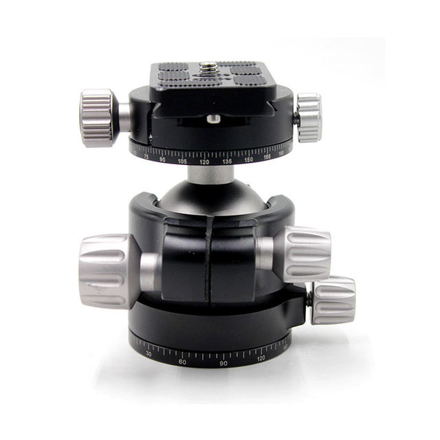 Kinfuto LG44 360 Degree 3/8" Screw Mini Aluminum Flexible Tripod Ball Head Adapter 44mm Ball 20kg Load Mobile Phone Holder