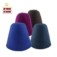Capot de chapeau en feutre de laine 100% pure laine australienne, forme conique, matière première pour la confection de chapeaux, pour fabricants de casquettes, usine OEM ODM, vente en gros