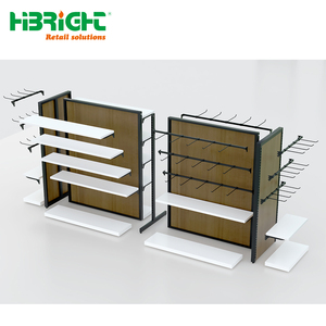 Estante de exhibición de <span class=keywords><strong>Metal</strong></span> y madera ajustable, nuevo diseño, en venta - Product Image 6