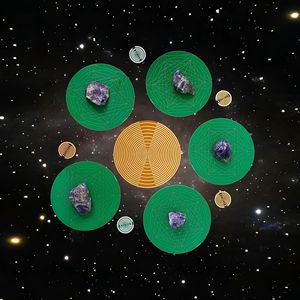 MWO Multi Frequency Oscillator Polarizer <b>Disc</b> Gold Plated Pure Copper Cell Resonance Energy Healing Jewelry - Product Image 1