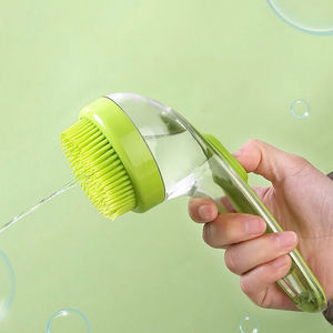 Brosse de bain ergonomique en silicone souple pour animaux de compagnie avec trou de suspension et peigne anti-poils pour la toilettage et le nettoyage des chiens - Vente en gros - Product Image 6