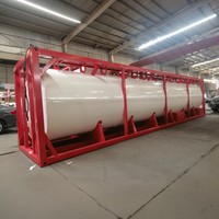 Conteneur-citerne à eau de 40 pieds en acier inoxydable 304, capacité 50 m³, avec poutre Q235B, poids propre de 10 000 kg, pour systèmes de transport