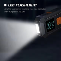 Lampe de poche LED SOS Outil d'urgence Chargeur de batterie de voiture portable 1500A 10000mah Démarreur de voiture avec compresseur d'air pour motos