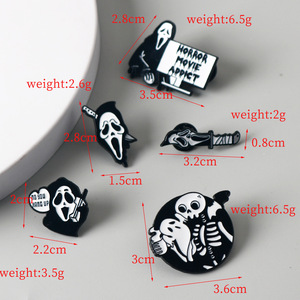 Broche <span class=keywords><strong>de</strong></span> Aleación con Diseño <span class=keywords><strong>de</strong></span> Calavera <span class=keywords><strong>de</strong></span> <span class=keywords><strong>Terror</strong></span> <span class=keywords><strong>de</strong></span> Dibujos Animados <span class=keywords><strong>de</strong></span> Scream, Insignia Decorativa para Ordenador - Product Image 2