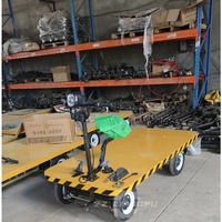 Plate-forme de chargement électrique de 1000kg Chariot de transport de chargement lourd Chariots mobiles pour entrepôt de chantier de construction