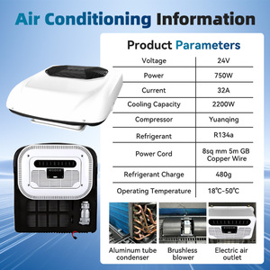 Motorhome Roof Parking <b>Cooler</b> Air Conditioner 12V 24V Top Air Truck <b>AC</b> R134a for Long Haul Cavan EAC002.91, EAC002.91 Available - Product Image 4