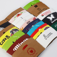 Manchon en papier ondulé kraft personnalisé pour boissons chaudes et froides, support de gobelet en papier pour café et boissons, manchon en plastique pour gobelet – Prix de gros