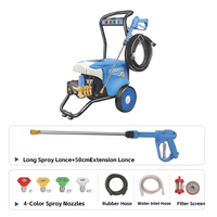 Promotion : Nettoyeur Haute Pression Commercial 3000W - Chariot à Roues avec Pompe en Laiton pour Nettoyage Intensif