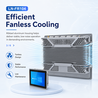 Panel Táctil de Control de Máquinas de 10.4 Pulgadas, Computadora sin Ventilador, HMI, Doble LAN, COM, USB, Compatible con Windows y Linux, PC Táctil Industrial