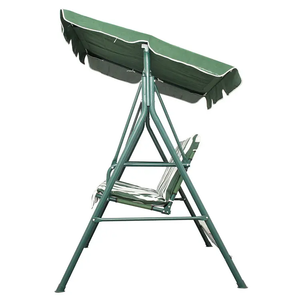 Cadre en <span class=keywords><strong>métal</strong></span> en fer forgé <span class=keywords><strong>balançoire</strong></span> de patio 3 places <span class=keywords><strong>balançoire</strong></span> double suspendue avec auvent pour jardin plage patio extérieur - Product Image 4