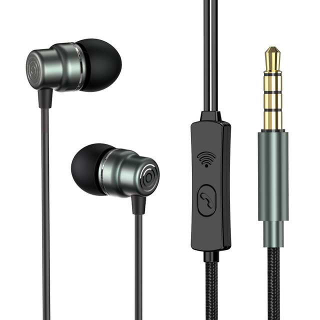 YH32 2024 New Hifi In-Ear Headphone Noise Cancelling Stereo 3.5Mm Sport Wired Earphone