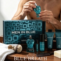 Coffret de Parfums Aromatiques Ambre en Gros pour Hommes, Boîte Cadeau Parfum Menthe Vanille pour Barbier, Flacon Torse, Cologne OEM
