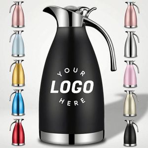 Custom Logo Milk Tea Insulated Stainless Steel <b>Coffee</b> Carafe for Hot <b>Liquids</b> Vacuum Thermal Pot - Product Image 1