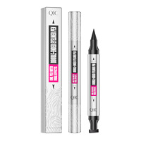 Crayon Eyeliner Double Pointe Noir Intense Effet Tube Argenté, Imperméable et Résistant à la Transpiration, Application Lisse Sans Bavures