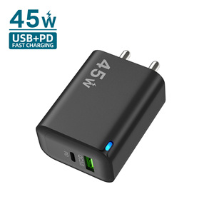 Chargeur double port Type-C léger pour téléphones mobiles Android, <span class=keywords><strong>adaptateur</strong></span> <span class=keywords><strong>secteur</strong></span> A+C - Product Image 1
