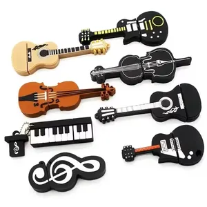 Clé USB de dessin animé 4G/16G/32G/128G Cadeau créatif pour étudiant Instrument de musique <span class=keywords><strong>Note</strong></span> de guitare Nouveau Garantie 1 an - Product Image 1