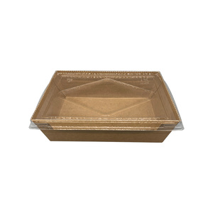 Respetuoso del medio ambiente desechables de papel Kraft personalizada impresa <span class=keywords><strong>Sushi</strong></span> caja de comida rápida con tapa - Product Image 3