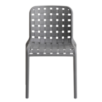 Chaise de jardin empilable en plastique H-752, mobilier d'extérieur moderne résistant aux UV pour hôpitaux et appartements
