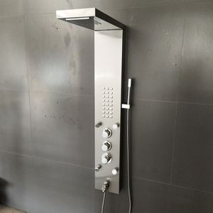 Columna de <span class=keywords><strong>Ducha</strong></span> de Vapor con Lluvia y Masaje, Moderna, de Madera de Bambú, con Panel de Acero Inoxidable 304 - Product Image 5