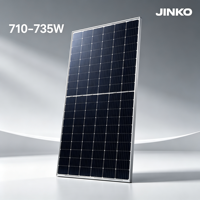 Modul Surya Bifasial Tipe-N TOPCon Jinko 710W-735W Tier 1 dengan Kaca Ganda untuk Penggunaan Komersial