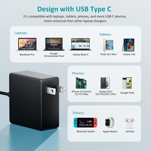 Chargeur universel pour ordinateur portable 90W, 16 embouts DC, adaptateur USB-C inclus, tension automatique pour HP Dell Lenovo Asus Acer Toshiba Samsung Fujitsu - Product Image 3