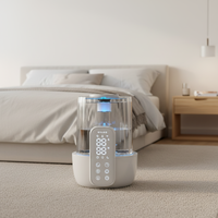 Humidificateur d'air électrique intelligent 4L à remplissage par le haut, diffuseur d'huiles essentielles, aromathérapie, ultrasonique, compatible TUYA WIFI