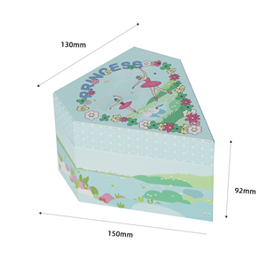 Caja <span class=keywords><strong>Musical</strong></span> Giratoria de Papel con Manivela y Espejo Yiyu, Caja de Regalo de Joyería Ecológica Personalizada para Niños, Sonido de los Años 60 - Product Image 3