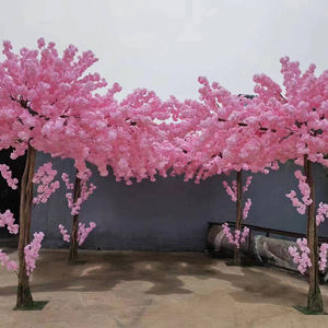 歩道の装飾用の桜の木、白い咲く人工花、庭の装飾用 - Product Image 4