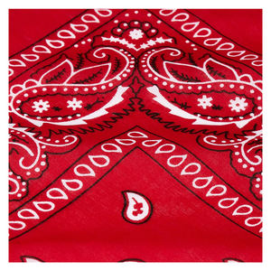 Bandana personnalisé, design bon marché, logo, confortable, doux, <span class=keywords><strong>lavable</strong></span>, paisley, hip hop, polyester, coton, bandana rouge avec des couleurs vives - Product Image 6