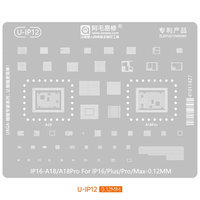 Amaoe Pochoir de Rebillage BGA pour iPhone 16 15 14 13 12 11 Pro Max XS Max 8P 8 7 6 A8-A18 Pro CPU Kit de Soudure à l'Étain