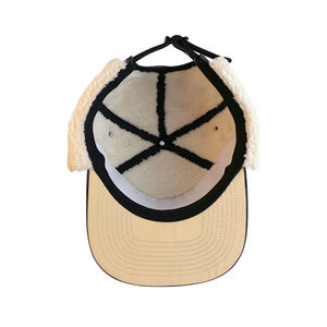 HS48 حافة مسطحة Snapback مقاومة للرياح الصوف مبطنة الأذن رفرف الفراء جندي بوليت شعار مخصص قبعة طيار الشتاء قبعات التزلج للرجال - Product Image 5