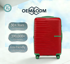 <span class=keywords><strong>Valise</strong></span> de voyage antichoc en PP rigide à ouverture frontale avec serrure TSA, Nouveauté 2026, 24 pouces, Rouge, Noir, Jaune, avec construction durable - Product Image 1