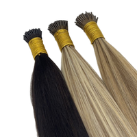 Extensions de cheveux lisses pré-collées en platine, extensions de cheveux vierges russes, mèches réelles, extensions de cheveux humains