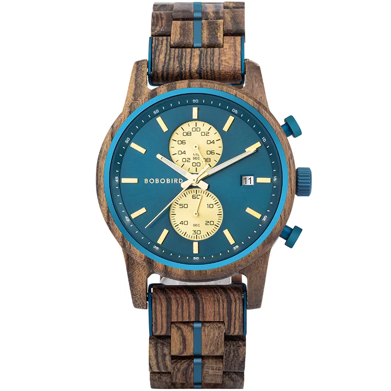 BOBOBIRD 2022 custom logo watches luxury brand low moq Chronograph wooden factory manufacturer dropshipping watch
