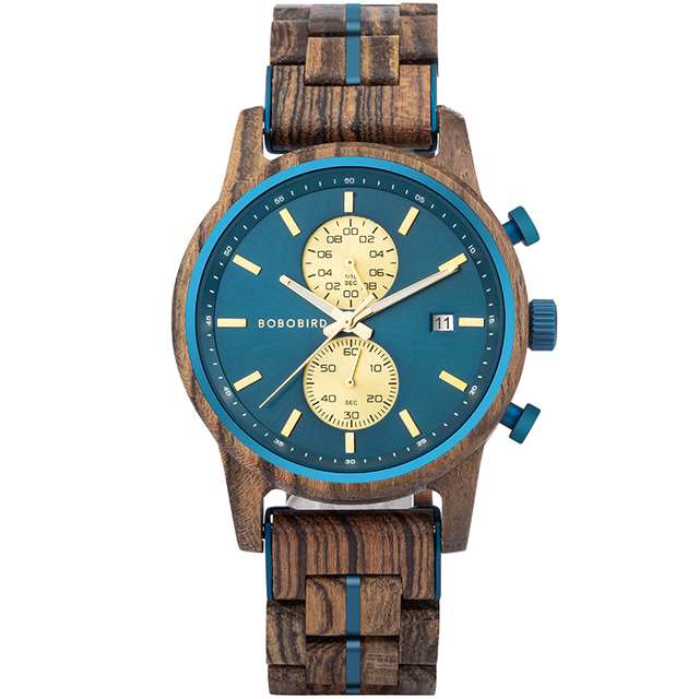 Fast Delivery Custom logo Watches Luxury Brand Low Moq Chronograph Wooden Factory Manufacturer Dropshipping Watch