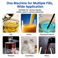 Machine de remplissage de liquides pneumatique semi-automatique pour canettes, bouteilles et liquides purs (vinaigre, cosmétiques, boissons, vin de cuisine) 110V/220V