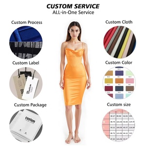 Abbigliamento da <span class=keywords><strong>donna</strong></span> corsetto in raso mandarino personalizzato professionale in seta <span class=keywords><strong>laurea</strong></span> di tendenza abito Midi estate <span class=keywords><strong>abiti</strong></span> Casual <span class=keywords><strong>donna</strong></span> - Product Image 2