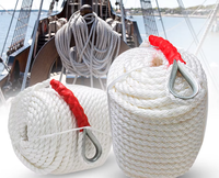 Ventes Flash : Corde de Mooring Marine Tressée en Polypropylène à 3 Brins pour Remorquage et Accostage