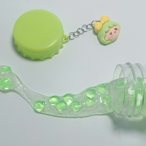 CHENXI Nuevo Diseño de Fábrica Encantadores Dijes de Niña Kit Sensorial de Plastilina Suave Verde con Cuentas Transparentes DIY Seguro No Tóxico Educativo - Product Image 3